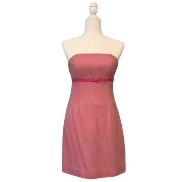 Wool Lilly Pulitzer Pink Strapless Dress - Size 6 - Picture 8 of 11